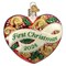 Old World Christmas 2024 First Christmas Heart - 1 Glass Ornament 3.25 Inch, Glass 3.25 In 2024 First Christmas Heart Christmas Tree Ornament , Ornament Marriage Love 1St